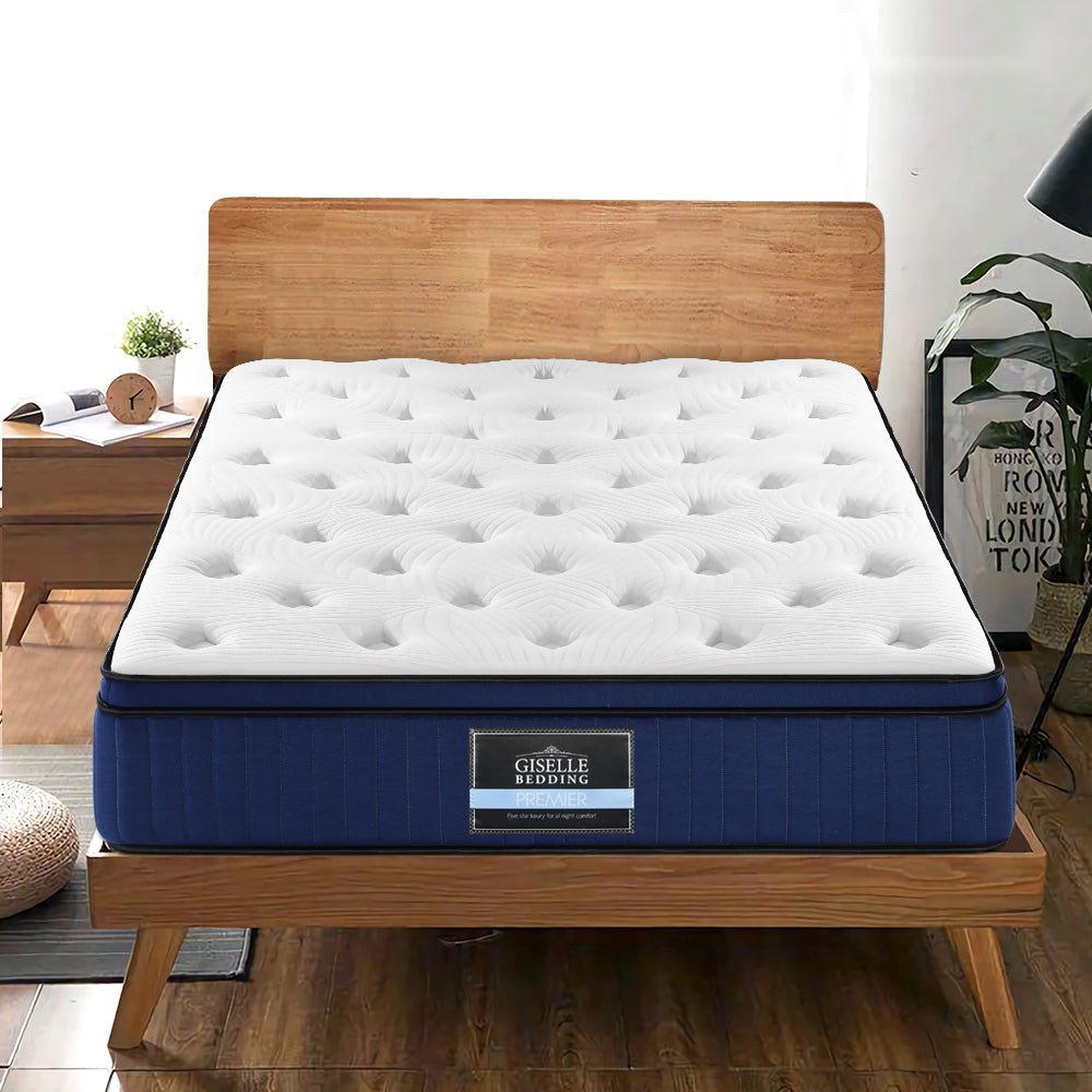 Franky Euro Top Cool Gel Pocket Spring Mattress 34cm Thick - King - Bedzy Australia