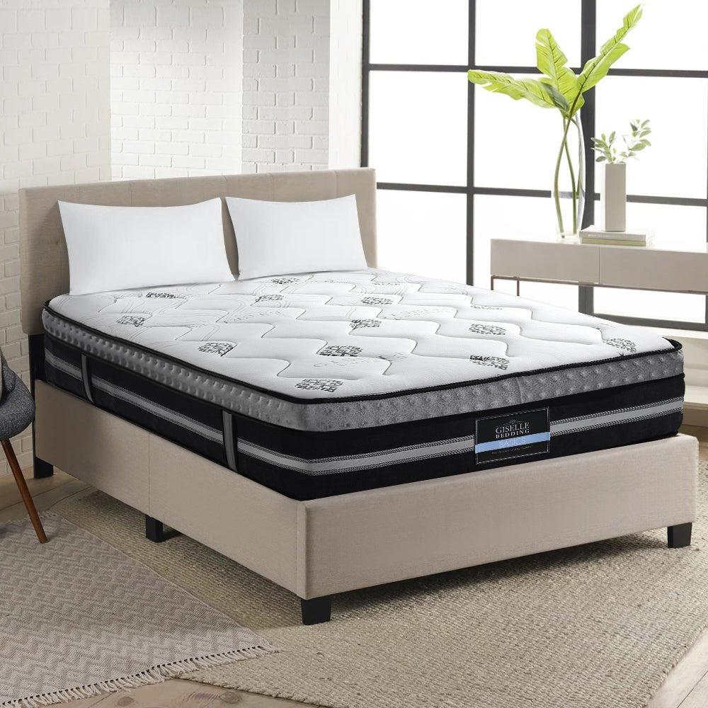 Galaxy Euro Top Cool Gel Pocket Spring Mattress 35cm Thick - Queen - Bedzy Australia