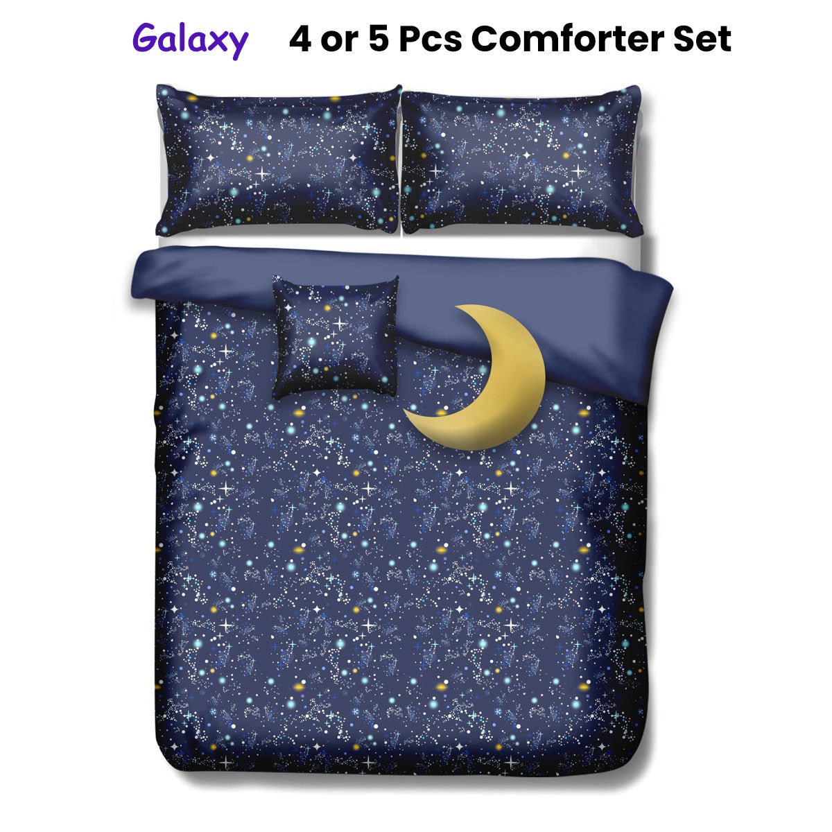 Galaxy Kids Advventure 4 Pcs Comforter Set Single - Home & Garden > Bathroom Accessories - Bedzy Australia