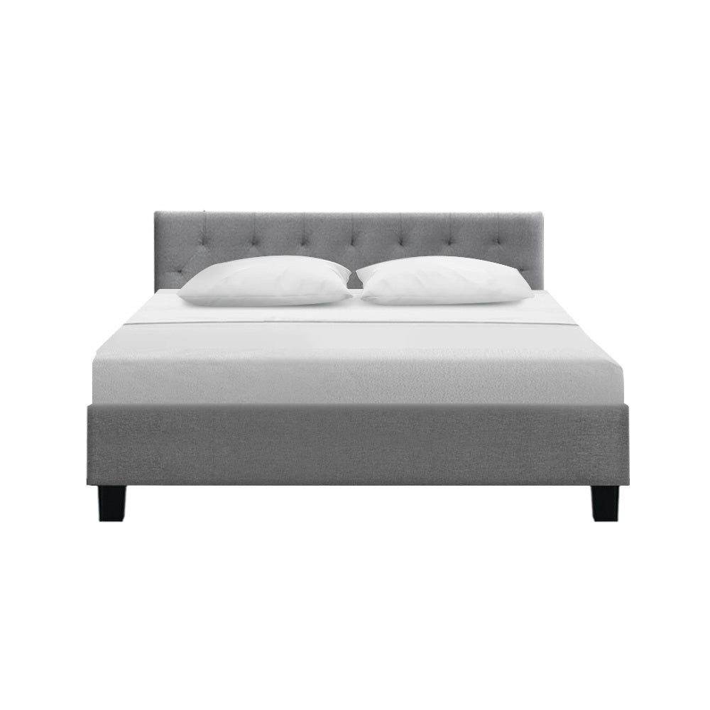 Hyams Queen Bed Frame Grey - Bedzy Australia