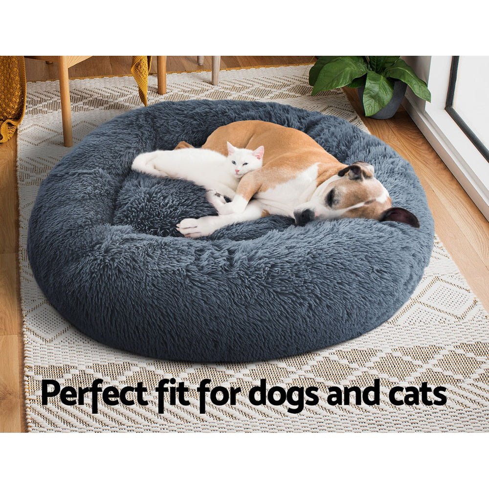 i.Pet Pet Bed Dog Bed Cat Large 90cm Dark Grey - Pet Care > Dog Supplies - Bedzy Australia