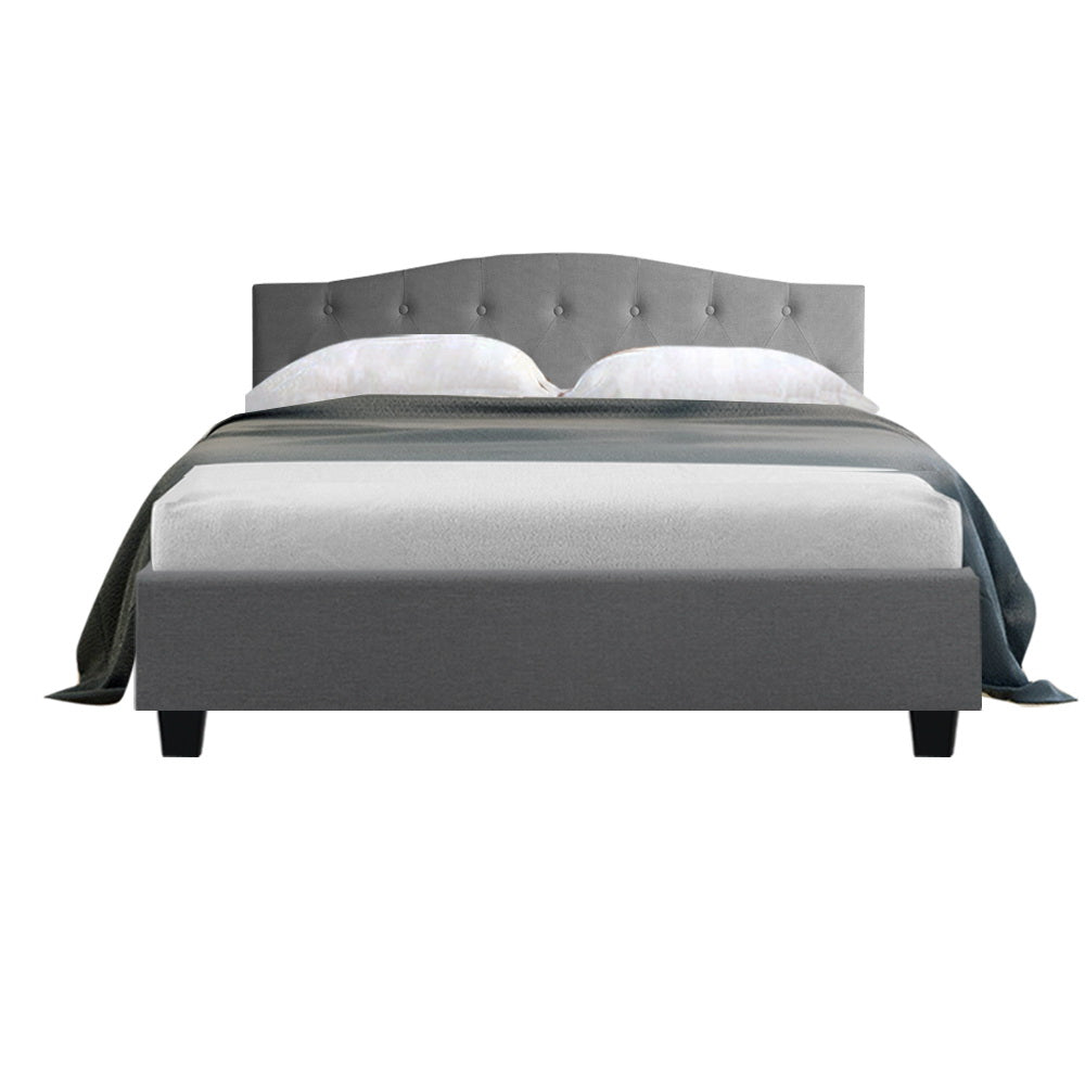 Jervis Double Bed Frame Grey - Bedzy Australia