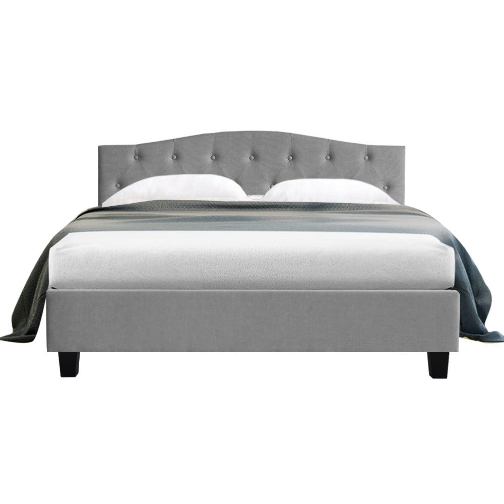 Jervis Queen Bed Frame Grey - Bedzy Australia