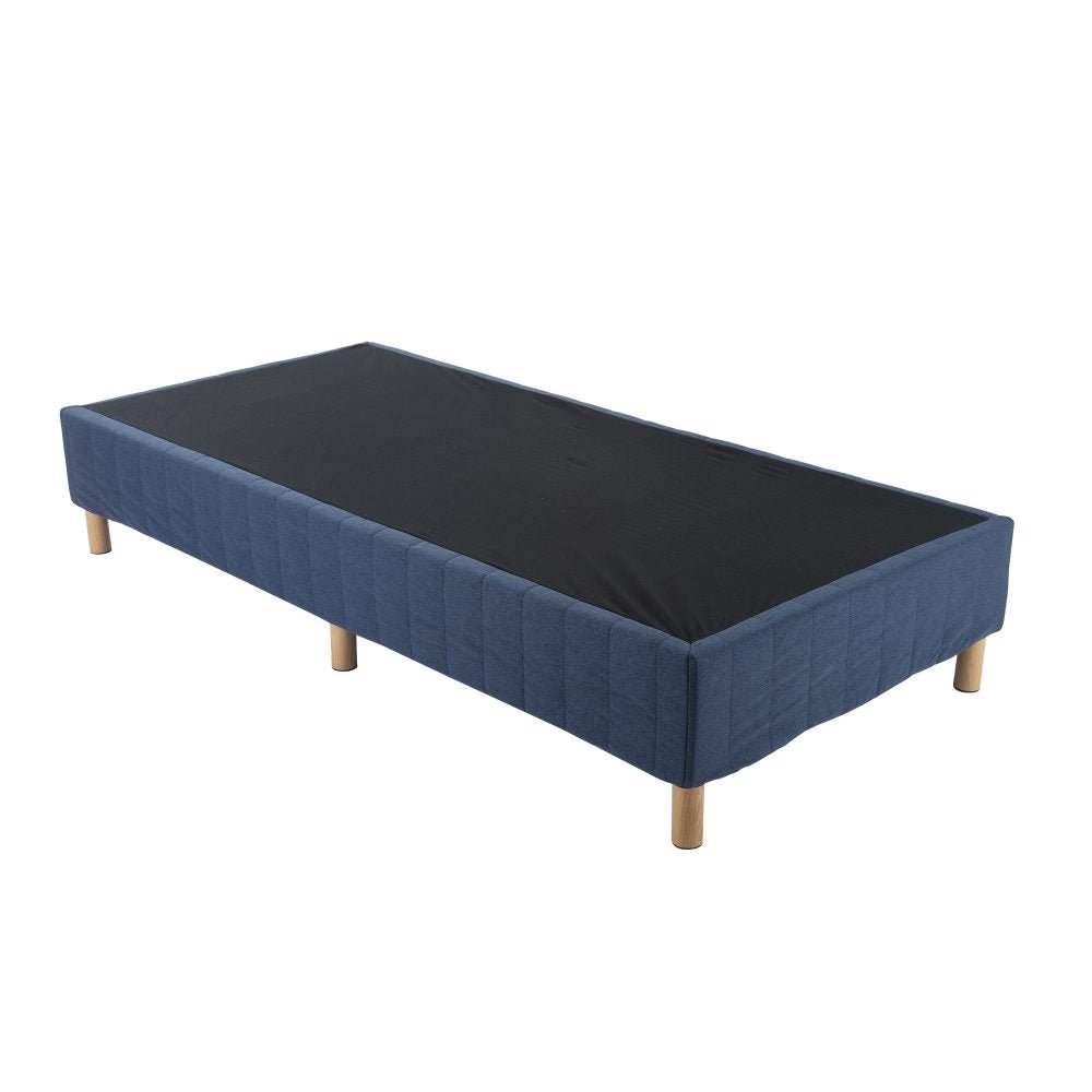 King Metal Bed Frame Mattress Foundation - Blue - Furniture > Bedroom - Bedzy Australia