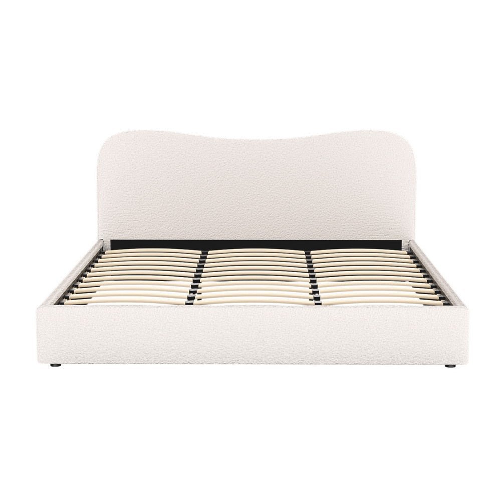 King Package | Albany Boucle Bed Frame & Bonita Euro Top Mattress (Medium Firm) - Baby & Kids > Kid's Furniture > Kid's Beds & Bed Frames - Bedzy Australia