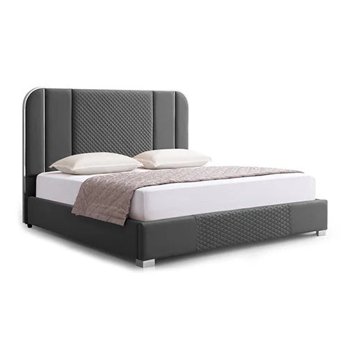 King Premium Package | Bedzy Luxe Halcyon Bed Frame Black, Luna Series Euro Top Mattress (Medium Firm) & Bamboo Mattress Topper! - Bedzy Australia