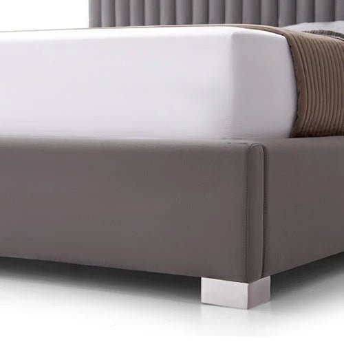 King Premium Package | Bedzy Luxe Hillsdale Bed Frame Grey, Luna Series Euro Top Mattress (Medium Firm) & Bamboo Mattress Topper! - Bedzy Australia