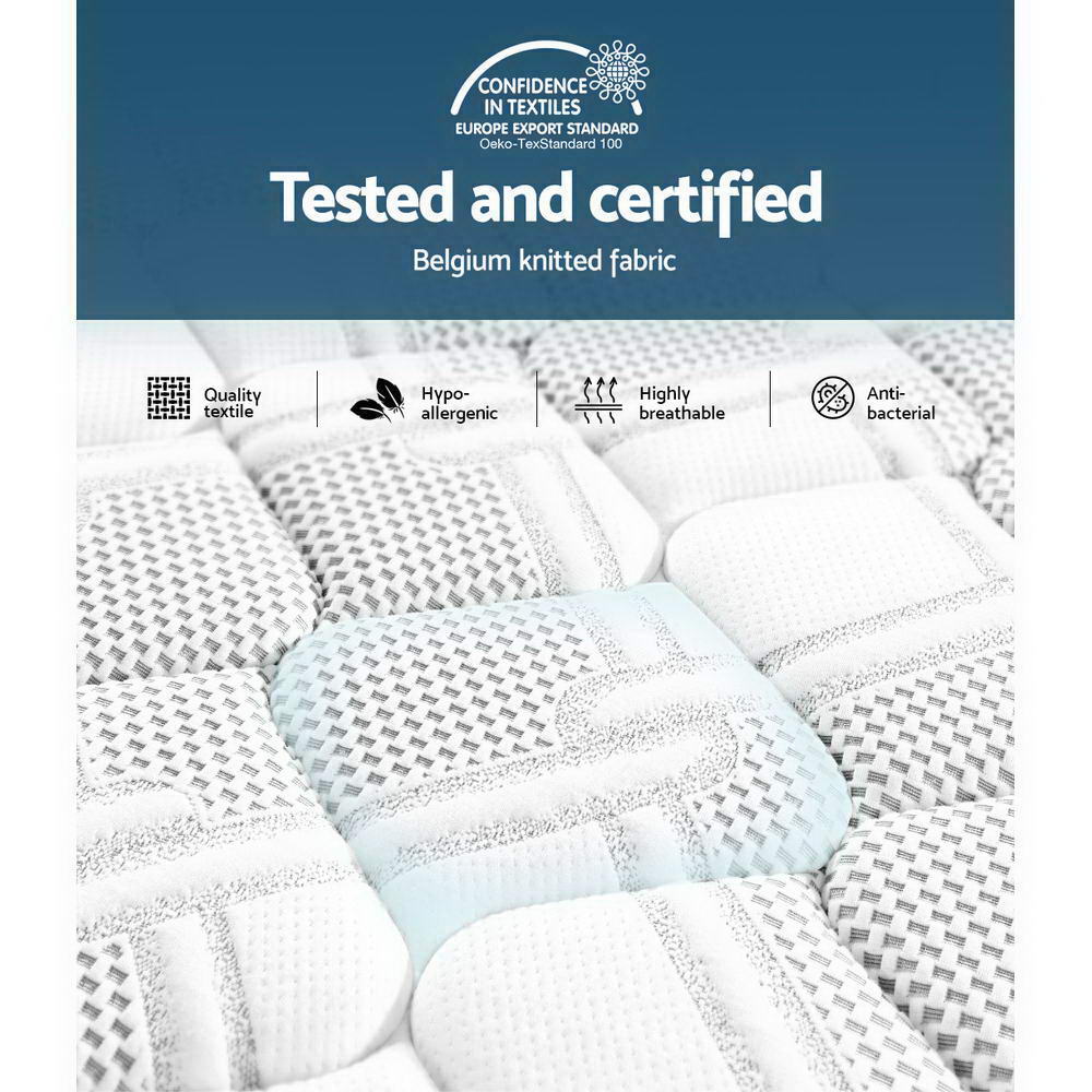 Luna Euro Top Cool Gel Pocket Spring Mattress 36cm Thick - Queen - Bedzy Australia