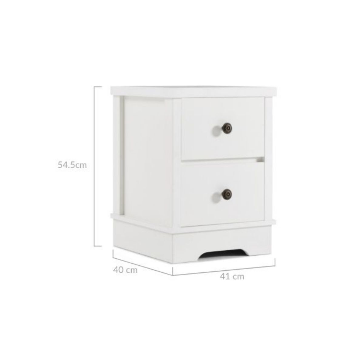 Margaux White Coastal Style Bedside Table - Bedzy Australia