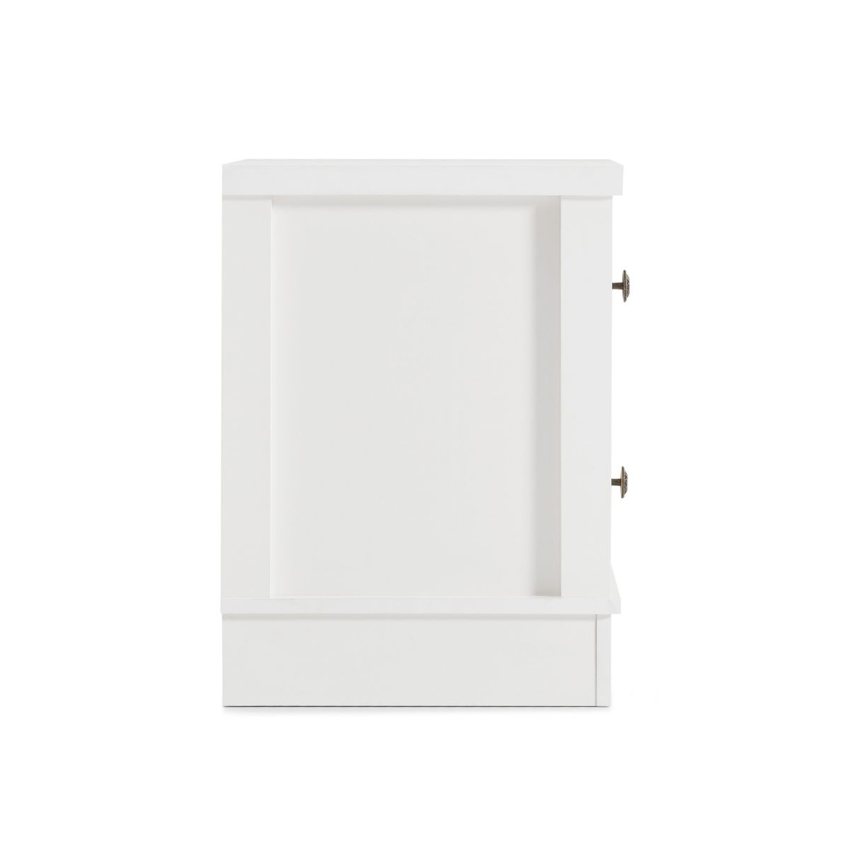 Margaux White Coastal Style Bedside Table - Bedzy Australia