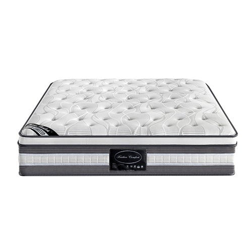 Mattress Euro Top Double Size Pocket Spring Coil with Knitted Fabric Medium Firm 34cm Thick - Furniture > Mattresses - Bedzy Australia