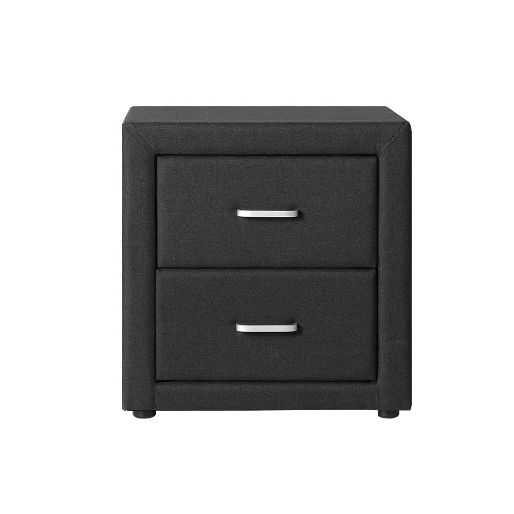 Moda Bedside Table Charcoal - Bedzy Australia