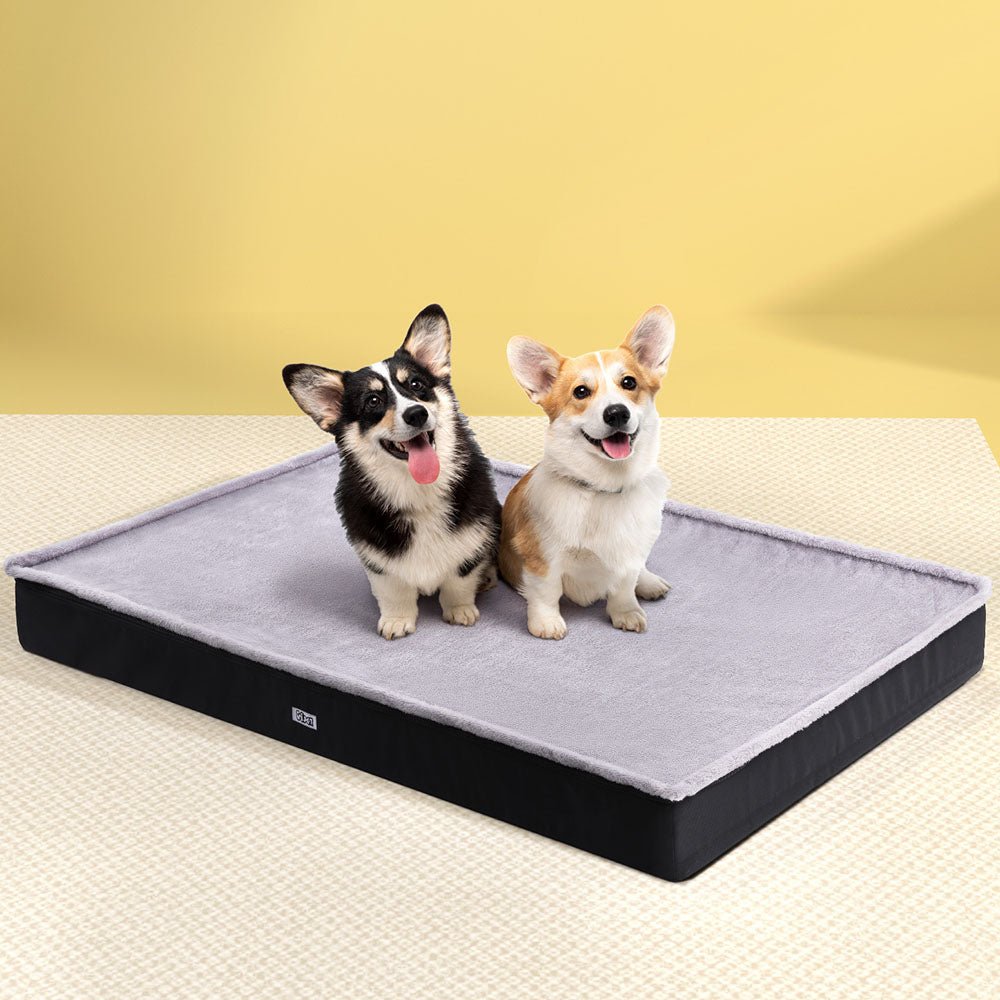 Pet Bed Dog Cat Extra Large Calming Soft Sofa Foam Cushion Washable Cover Grey - Pet Care > Dog Supplies > Dog Beds - Bedzy Australia