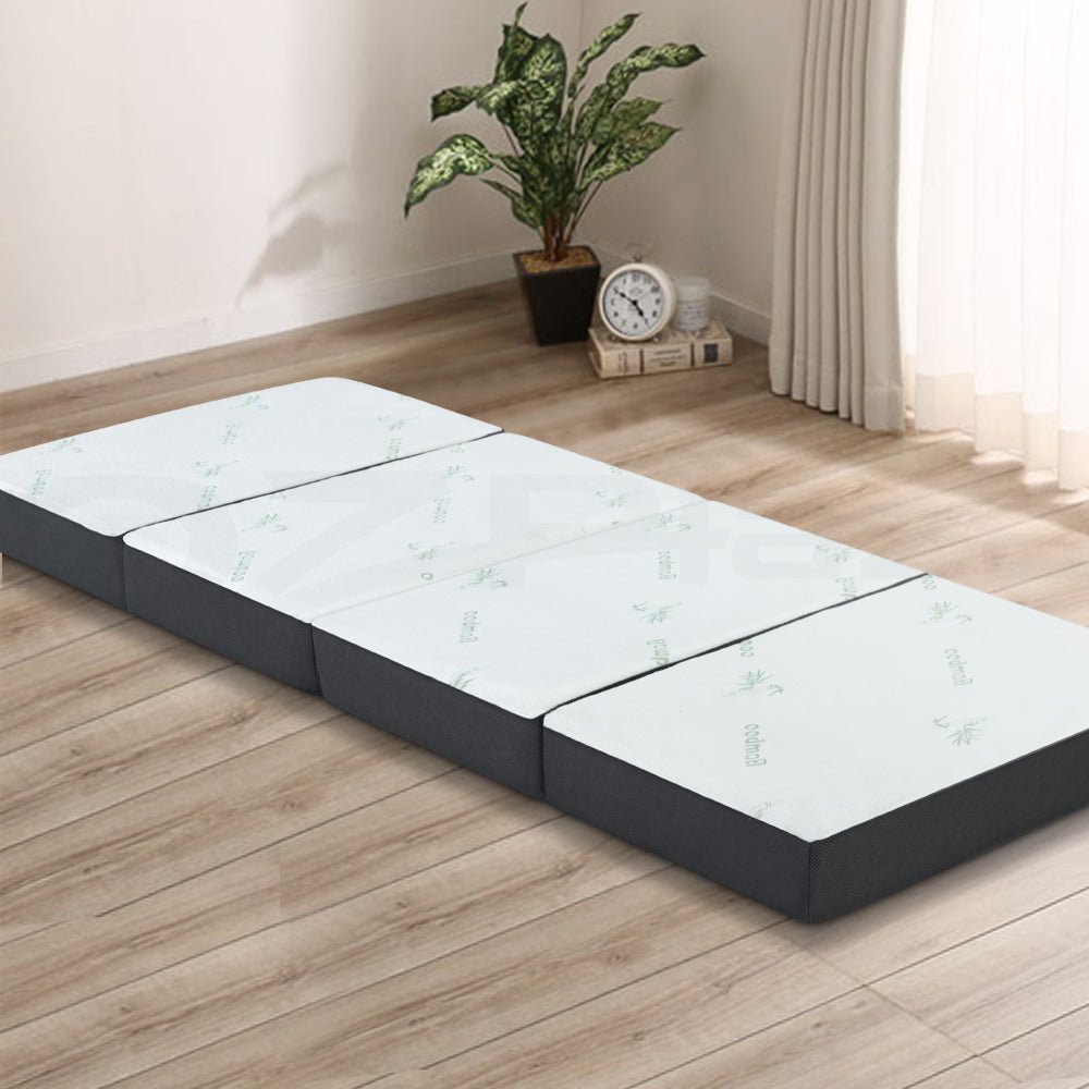 Portable Mattress Folding Foldable Foam Floor Bed Tri Fold 180cm - Bedzy Australia