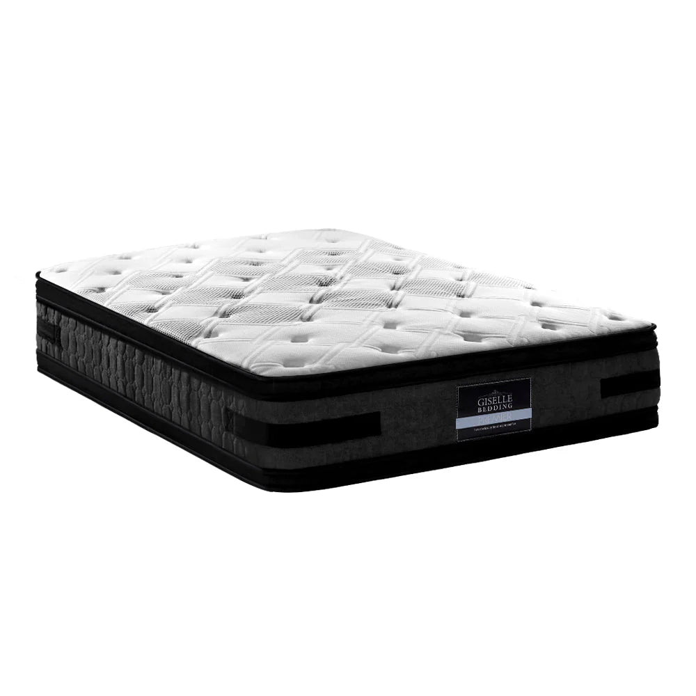 Queen Premium Package | Bedzy Luxe Austin Bed Frame Turquoise, Luna Series Euro Top Mattress (Medium Firm) & Bamboo Mattress Topper! - Bedzy Australia