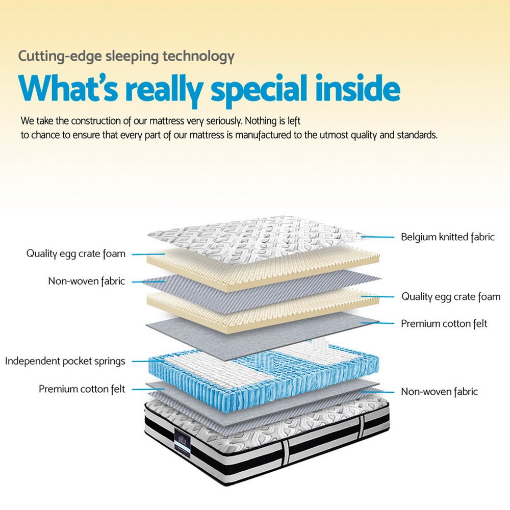 Rumba Tight Top Pocket Spring Mattress 24cm Thick - King - Bedzy Australia