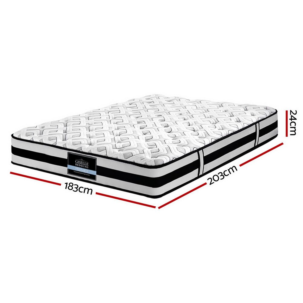 Rumba Tight Top Pocket Spring Mattress 24cm Thick - King - Bedzy Australia