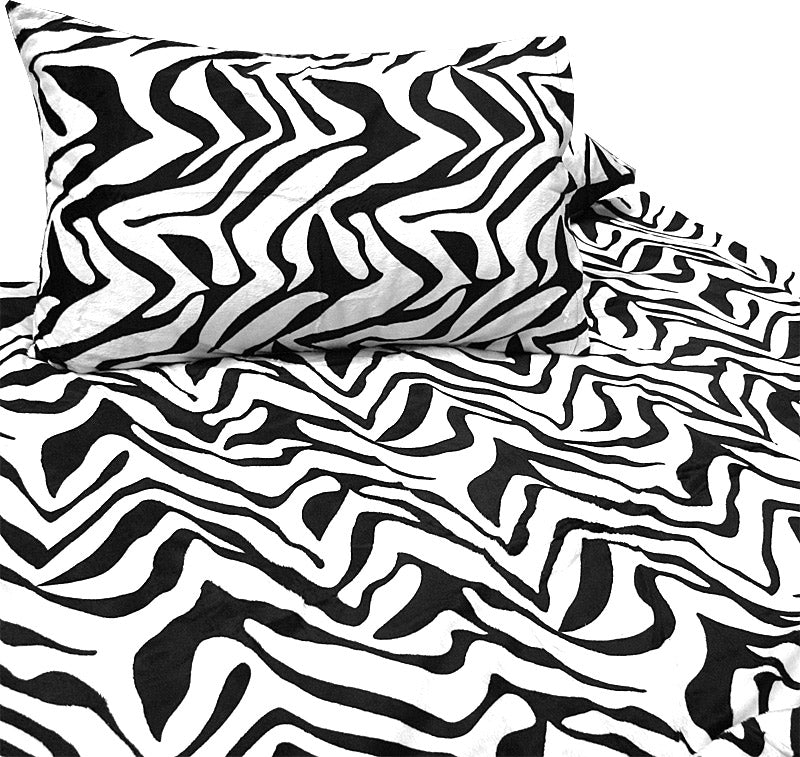 Shangri-La Printed Faux Fur White Tiger Quilt Cover Set Queen - Home & Garden > Bedding - Bedzy Australia