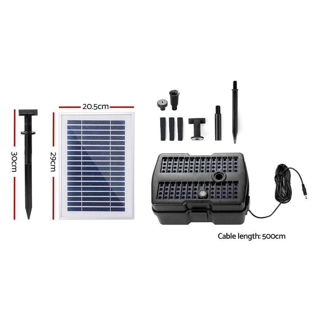 Solar Pond Pump with Filter Box 4.6FT - Home & Garden > Garden Tools - Bedzy Australia