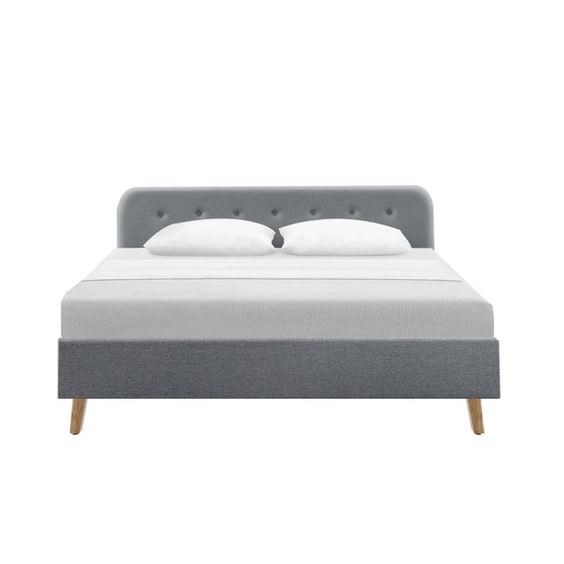 Tarcoola King Bed Frame Grey - Bedzy Australia