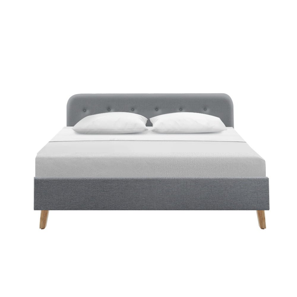 Tarcoola Queen Bed Frame Grey - Bedzy Australia