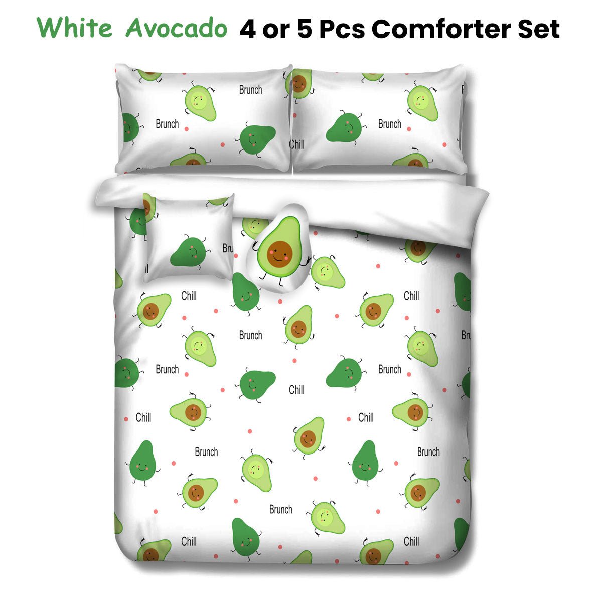 White Avocado Kids Advventure 4 Pcs Comforter Set Single - Home & Garden > Bathroom Accessories - Bedzy Australia