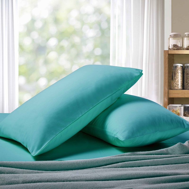 1000TC Premium Ultra Soft King size Pillowcases 2-Pack - Teal - Home & Garden > Bedding - Bedzy Australia