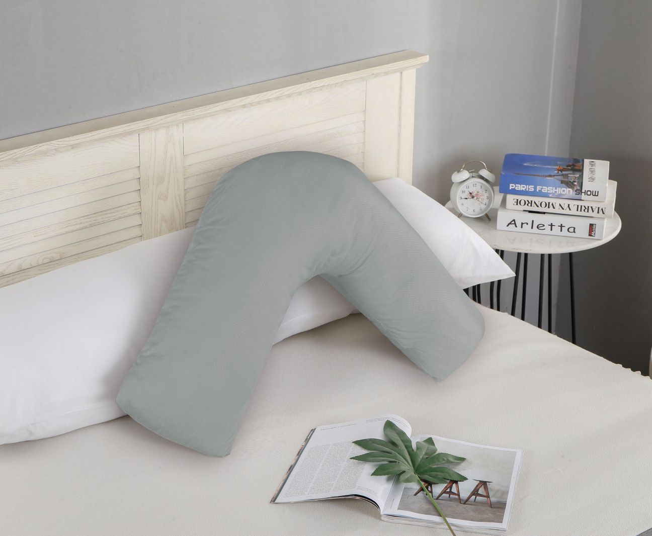 1000TC Premium Ultra Soft V SHAPE Pillowcase - Grey - Home & Garden > Bedding - Bedzy Australia