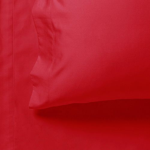 1000TC Ultra Soft Double Size Bed Red Flat & Fitted Sheet Set - Home & Garden > Bedding - Bedzy Australia