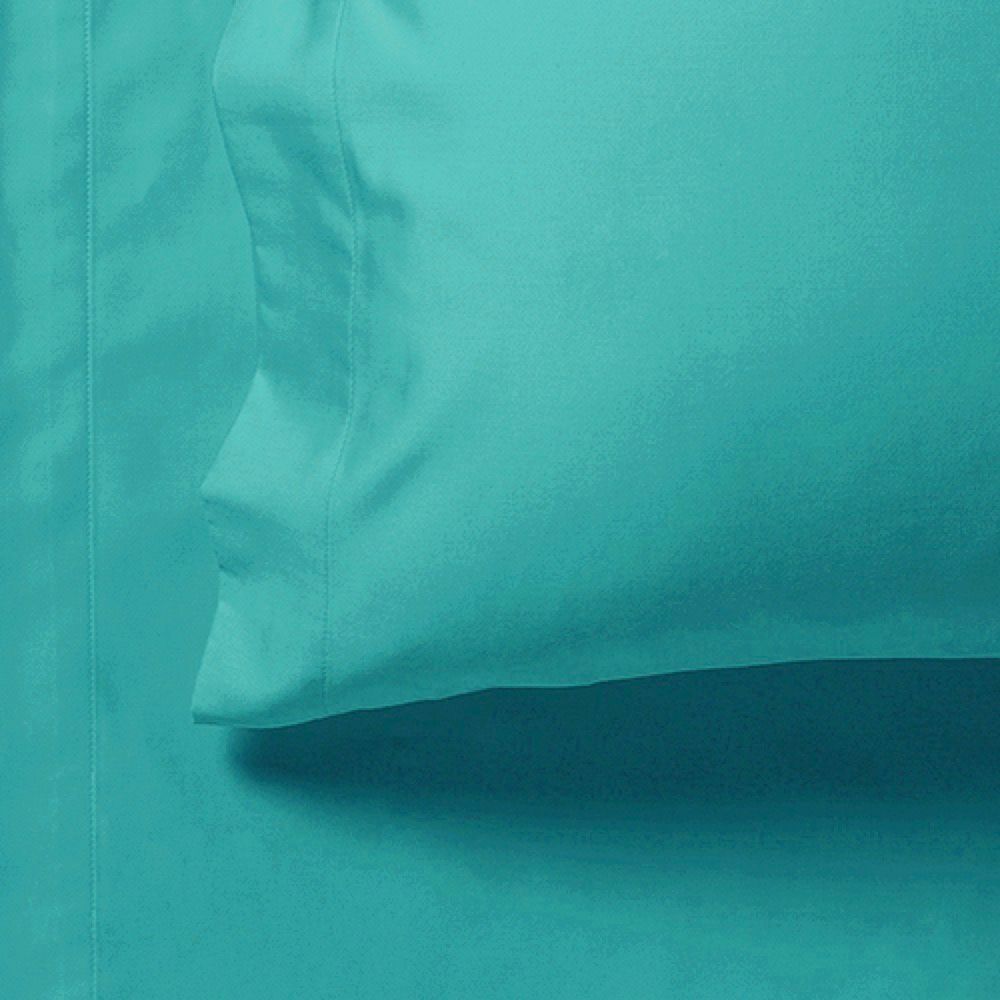 1000TC Ultra Soft Fitted Sheet & 2 Pillowcases Set - Super King Size Bed - Teal - Home & Garden > Bedding - Bedzy Australia