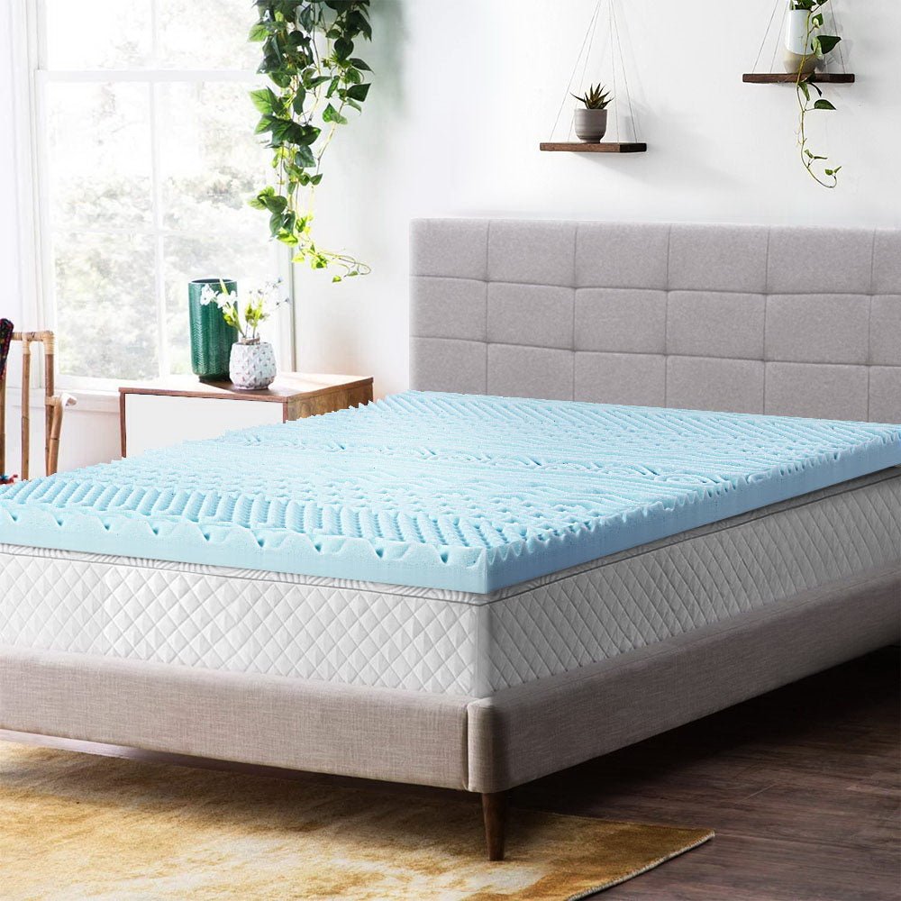 11-zone Memory Foam Mattress Topper 8cm - King - Home & Garden > Bedding - Bedzy Australia