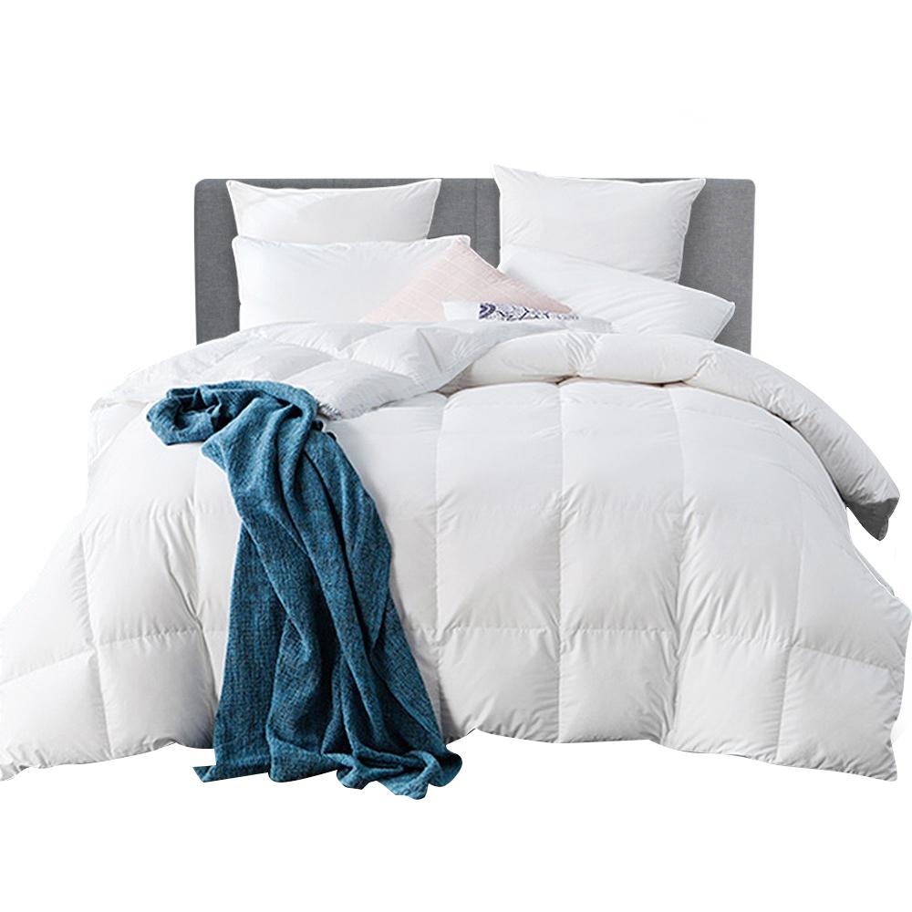 800GSM Goose Down Feather Quilt Cover Duvet Winter Doona White Queen - Bedzy Australia