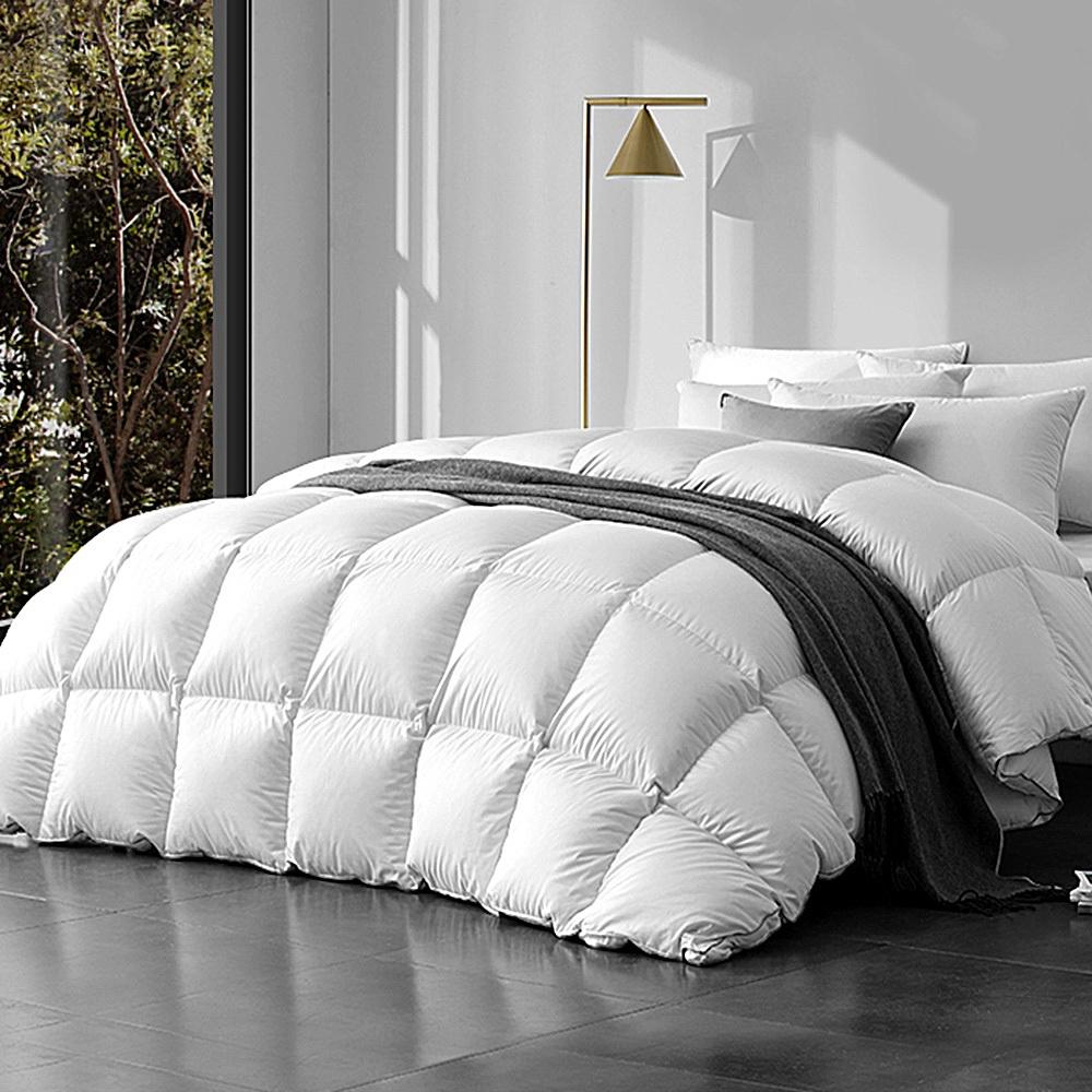 800GSM Goose Down Feather Quilt Cover Duvet Winter Doona White Queen - Bedzy Australia