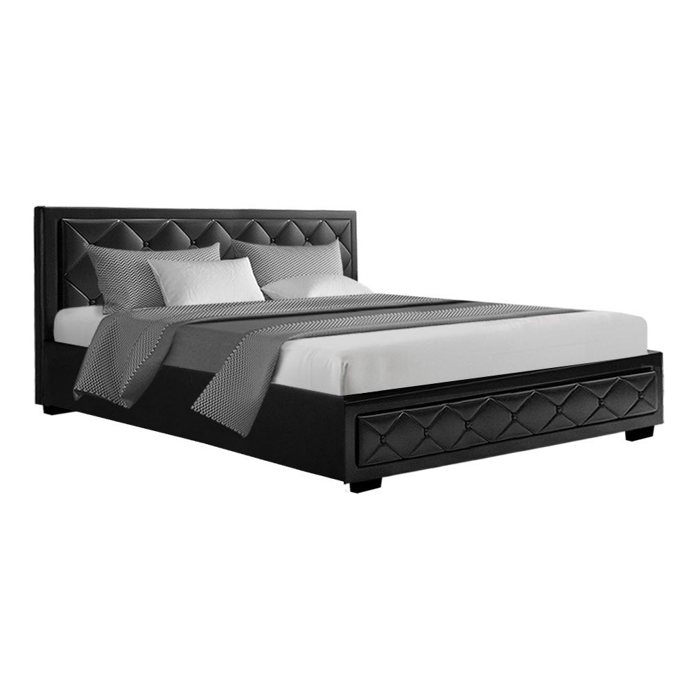 Bronte Storage King Bed Frame Black - Bedzy Australia