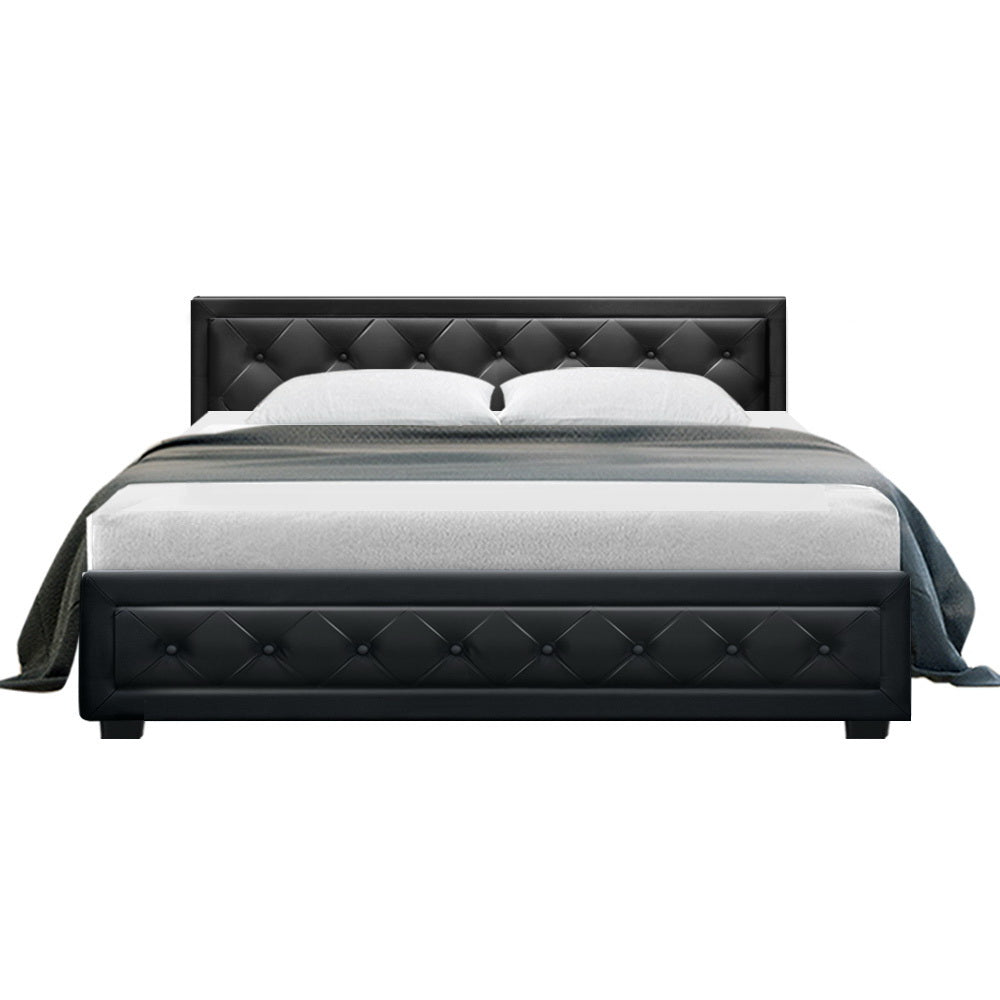 Bronte Storage King Bed Frame Black - Bedzy Australia