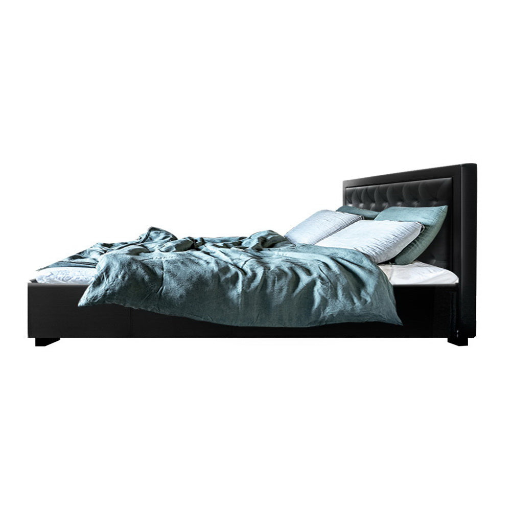 Bronte Storage King Bed Frame Black - Bedzy Australia