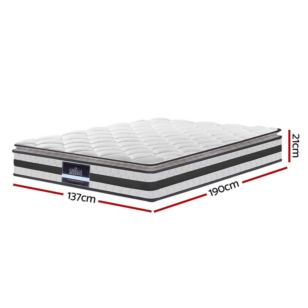 Double Package | Wanda LED Bed Black & Normay Series Pillow Top Mattress (Medium Firm) - Bedzy Australia