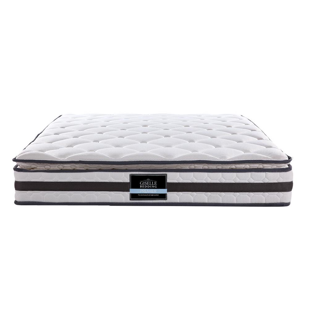 Double Package | Wanda LED Bed Black & Normay Series Pillow Top Mattress (Medium Firm) - Bedzy Australia