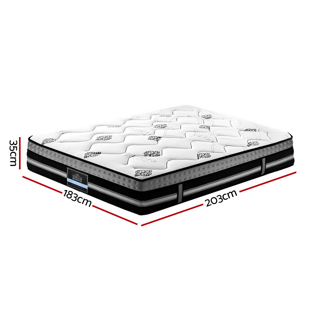 Galaxy Euro Top Cool Gel Pocket Spring Mattress 35cm Thick - King - Bedzy Australia