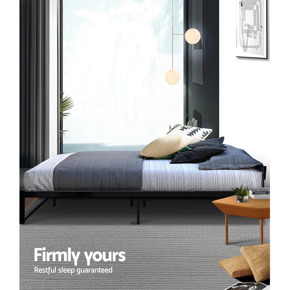 Oslo Metal & Wood King Single Bed Frame - Bedzy Australia