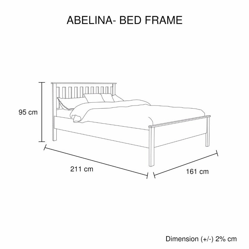 Abelina Queen Bed Frame White - Bedzy Australia