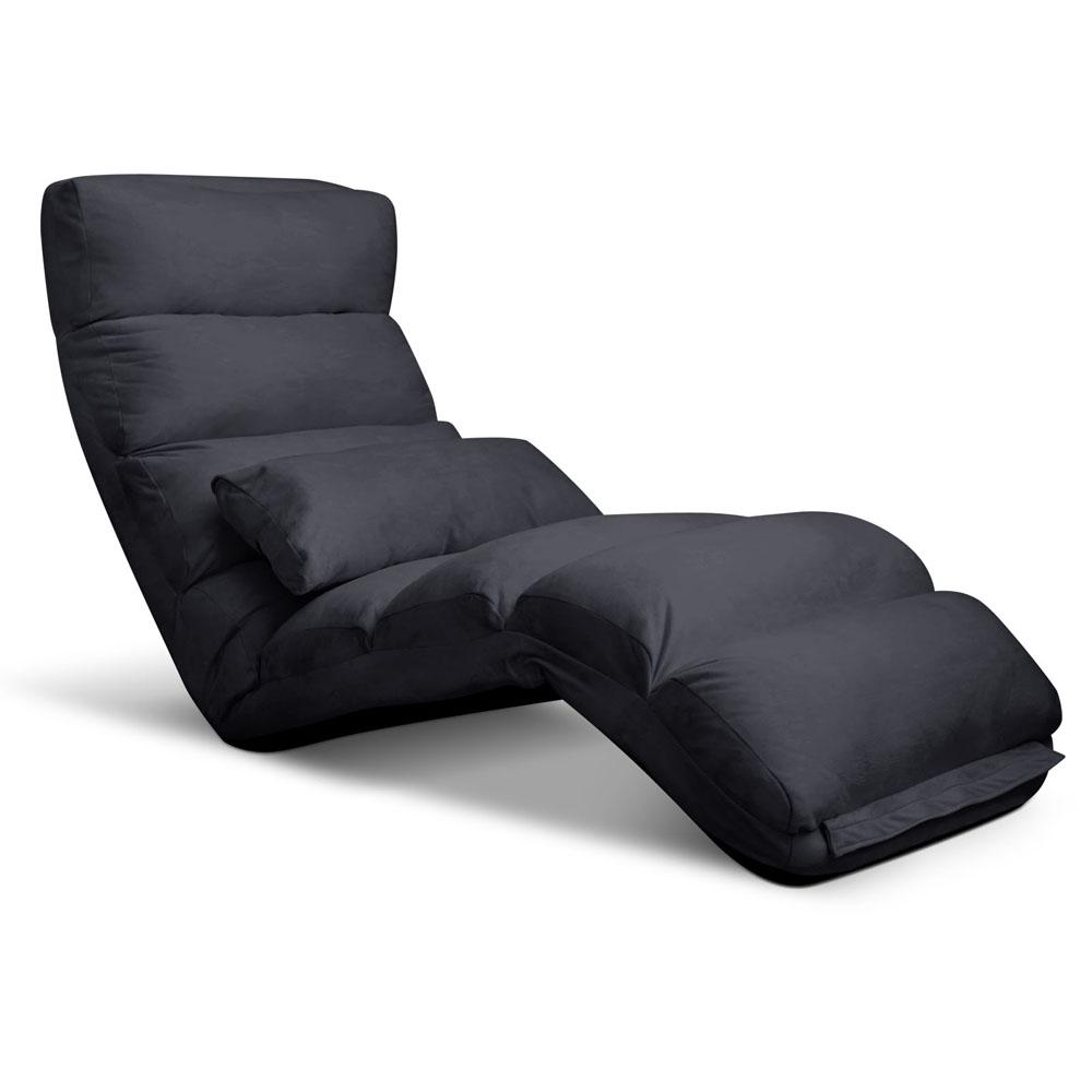 Adjustable Lounge Sofa Chair - Charcoal - Bedzy Australia