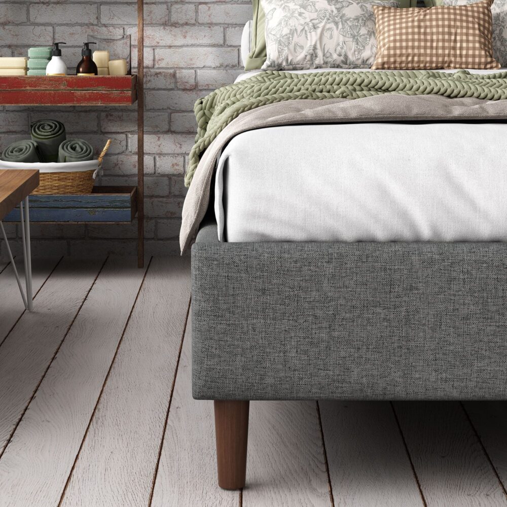 Alexandra Single Bed Base Dark Grey - Furniture > Bedroom - Bedzy Australia