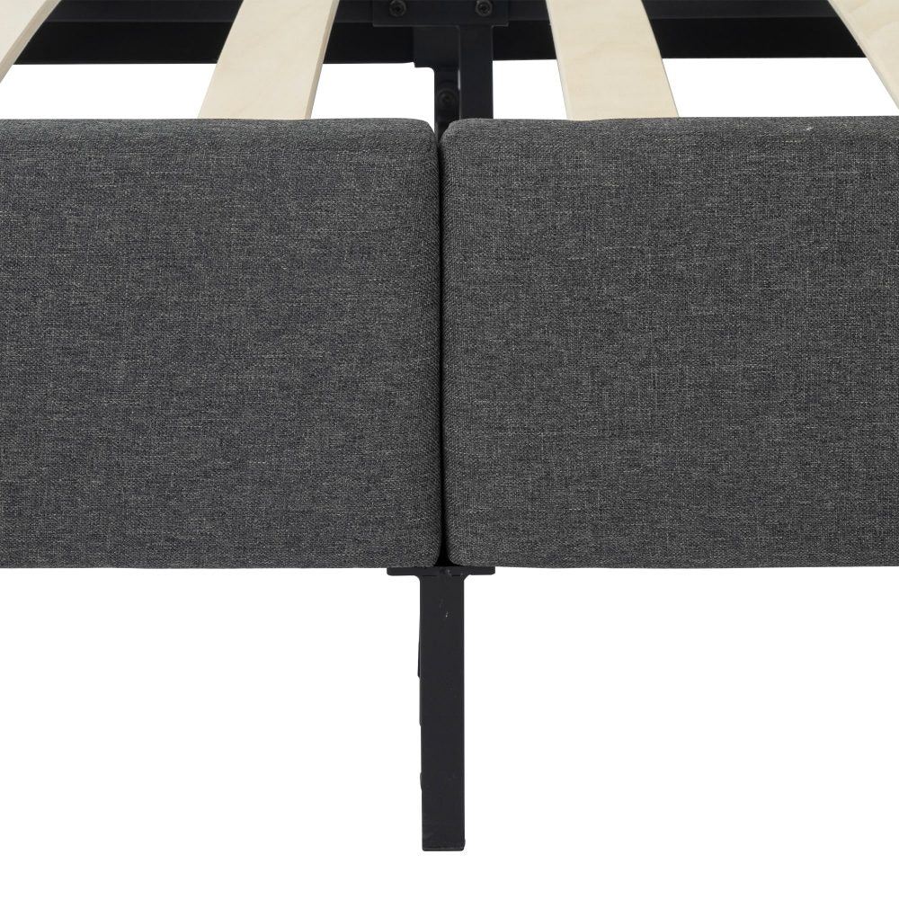 Alexandra Single Bed Base Dark Grey - Furniture > Bedroom - Bedzy Australia