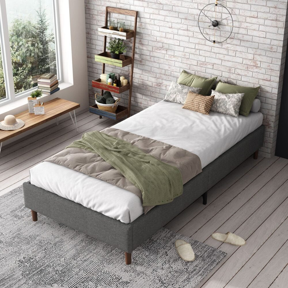 Alexandra Single Bed Base Dark Grey - Furniture > Bedroom - Bedzy Australia