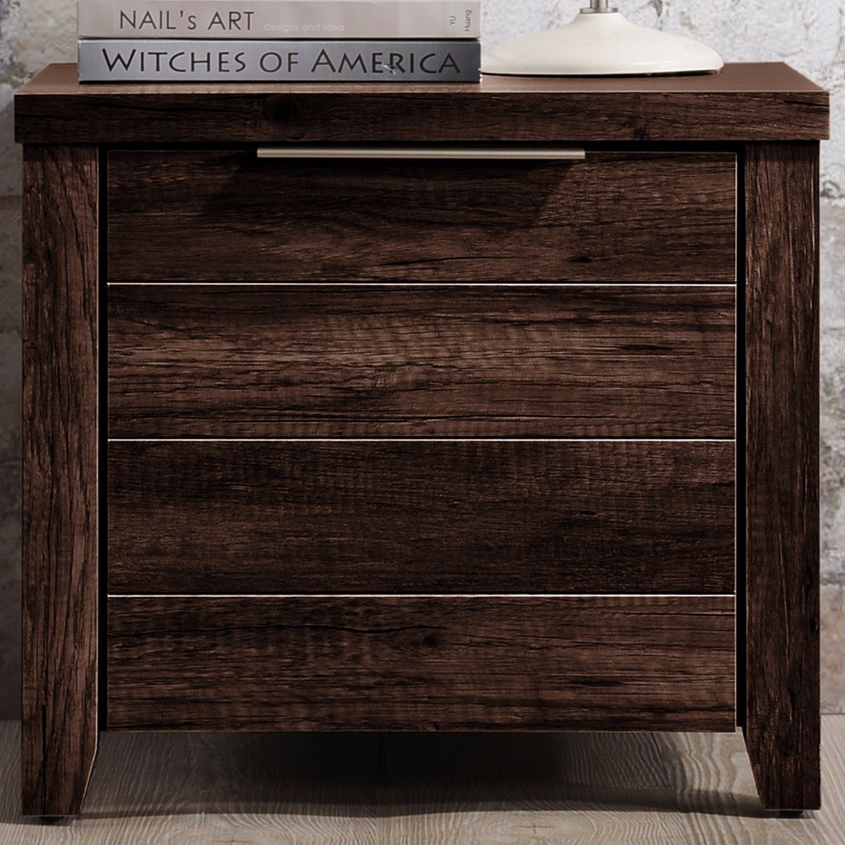 Alice Bedside Table Wenge - Bedzy Australia