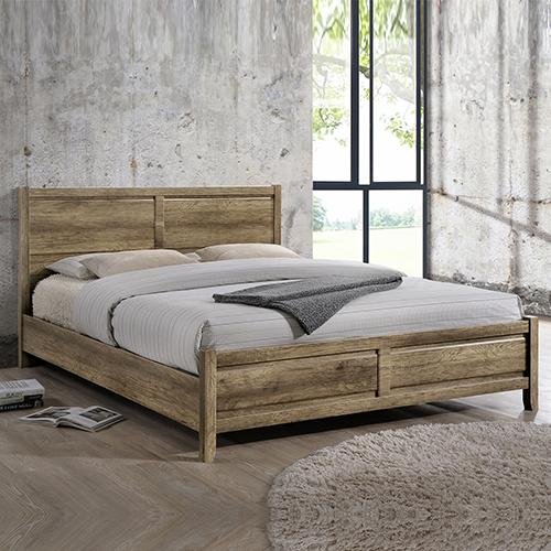 Alice Wooden Queen Bed Base Oak - Bedzy Australia