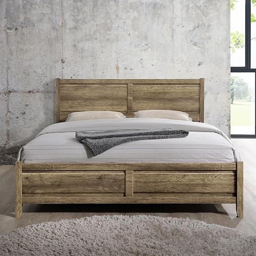 Alice Wooden Queen Bed Base Oak - Bedzy Australia