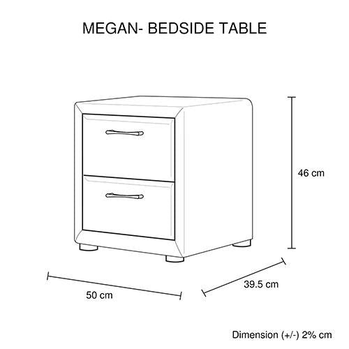 Bedside Table Bedroom Unit with Drawer Megan - Bedzy Australia