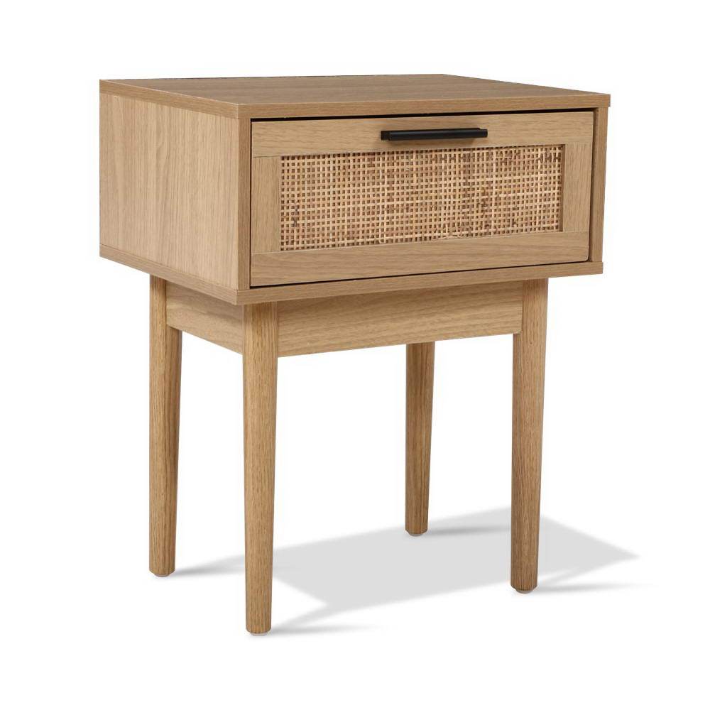 Rattan Bedside Table with Drawer - Bedzy Australia